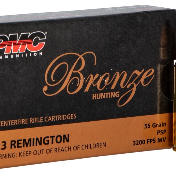PMC 223SP Bronze 223Rem 55gr Pointed Soft Point 20 Per Box/10 Case