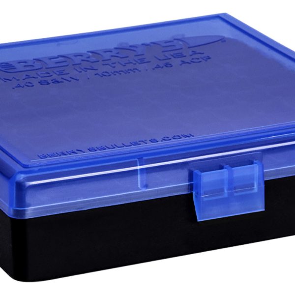 Berry's 67789 Ammo Box  40S&W/45ACP Blue/Black Polypropylene 100rd