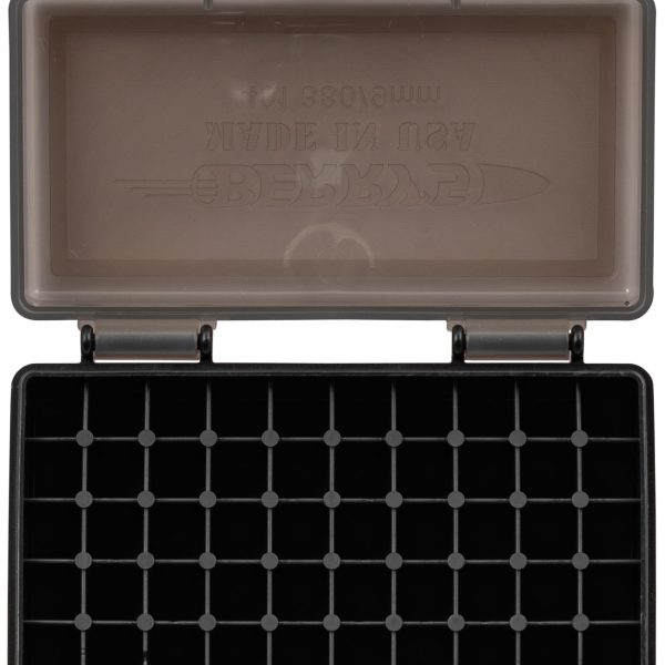 Berry's 19642 Ammo Box  9mm/380ACP Smoke/Black Polypropylene 50rd
