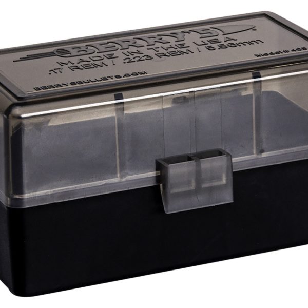 Berry's 29682 Ammo Box  223Rem/5.56NATO Smoke/Black Polypropylene 50rd