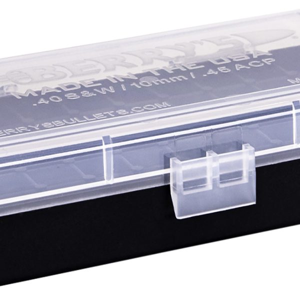 Berry's 67425 Ammo Box  40S&W/45ACP Clear/Black Polypropylene 50rd