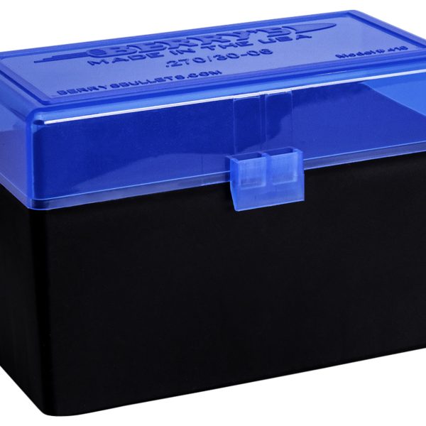 Berry's 82467 Ammo Box  243/308Win Blue/Black Polypropylene 50rd