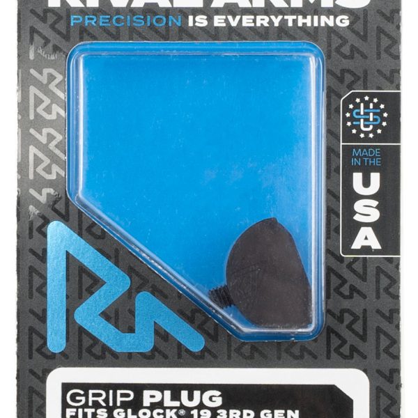 Rival Arms RA75G201A Grip Plug  Compatible w/Glock 19 Gen3, Black Anodized Aluminum