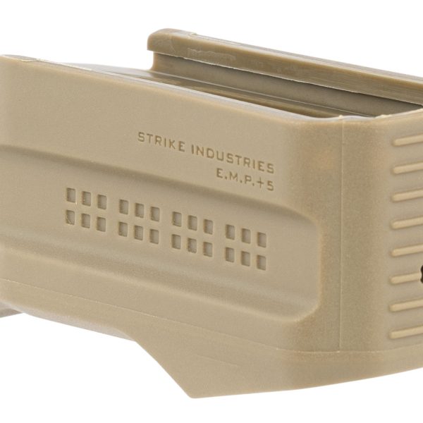 Strike Industries EMP+5FDE Enhanced Magazine Plate  made of Polymer with Flat Dark Earth Finish for Magpul PMAG Gen M3 (Adds 5rds)