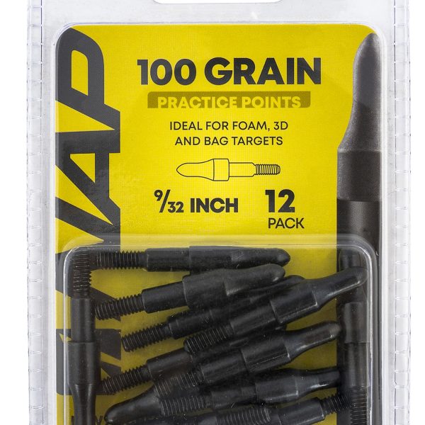 NAP NAP60P3DP932 3D Practice Points Field Tips Fixed 100 Gr Black/ 12 Pack