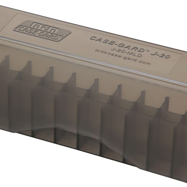 MTM Case-Gard J20MLD41 Slip-Top Ammo Box  30-30 Win/45-70 Gov Clear Smoke Polypropylene 20rd
