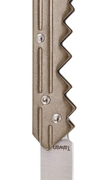 S.O.G SOG-KEY102-C Key  1.50" Folding Plain Drop Point Satin 5Cr13MoV SS Blade/ Brass Stainless Steel Handle