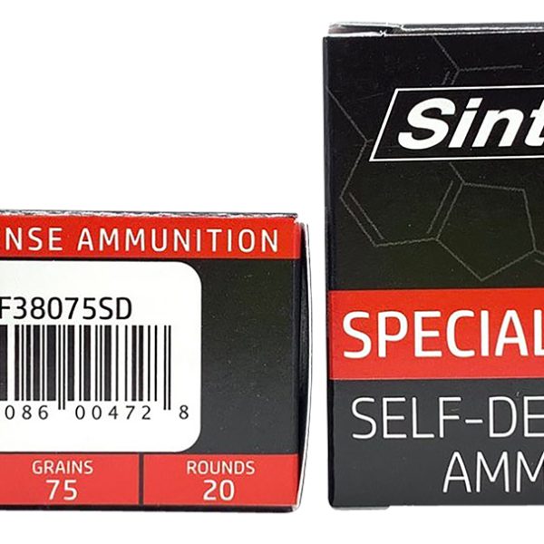 SinterFire Inc SF38075SD Special Duty (SD)  380ACP 75gr Lead Free Frangible Hollow Point 20 Per Box/10 Case
