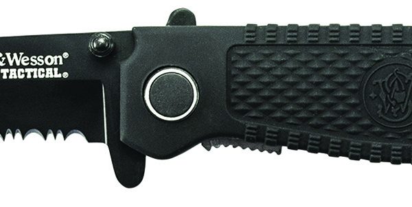 Smith & Wesson Knives CKTACBSCP Special Tactical  3.50" Folding Part Serrated Stainless Steel Blade 4.60" Black