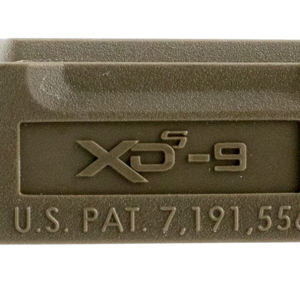 Springfield Armory XDS5901MFDE Backstrap Sleeve made of Polymer with Flat Dark Earth Finish & 1 Piece Design for 9mm Luger Springfield XD-S with #1 Backstrap & 3.30" Barrel