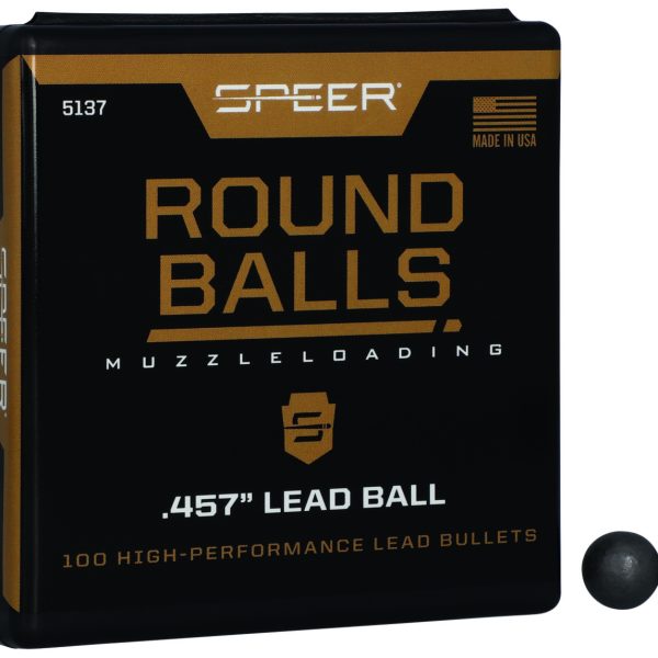 Speer 5137 Lead Balls  45Cal Lead Ball 143gr 100 Per Box/5 Case