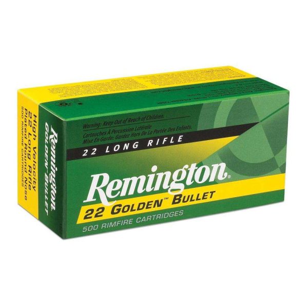 REMINGTON 22 GOLDEN BULLET, 22 LR, HV 40GR RN 50 RD/BX 100 BX/CS