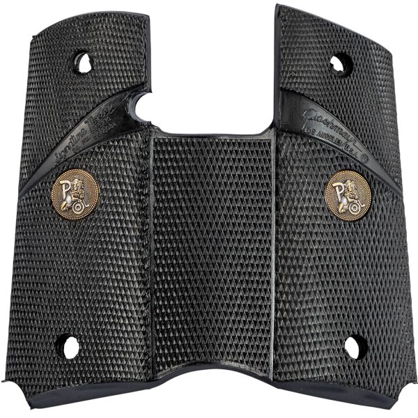 Pachmayr 02545 Signature Grip Wraparound Checkered Black Rubber for Colt Officer