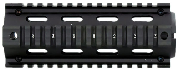 Aim Sports MT021 M4 Handguard 6" Carbine Style Made of Aluminum with Black Anodized Finish & Quad Rail