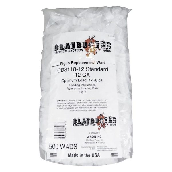 Claybuster Shotshell Wads - 12 ga 1-1/8 oz Replaces WAA12 500/pk