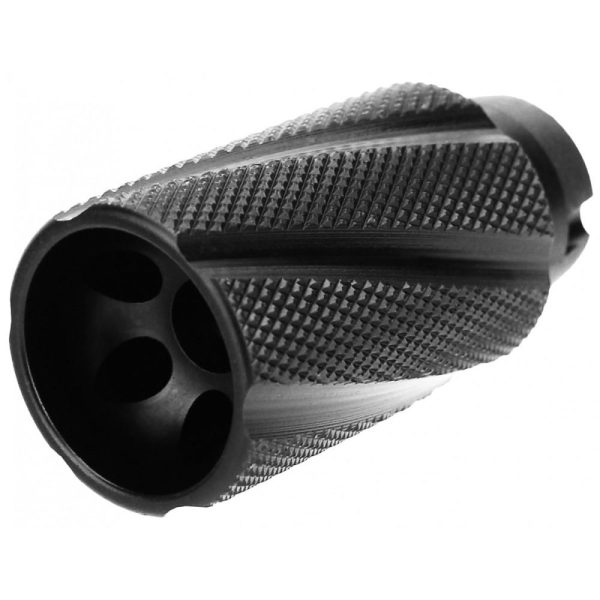 Tacfire Knurled Linear Compensator Flash & Concussion Forwarder 7.62x39 14x1 LH Black
