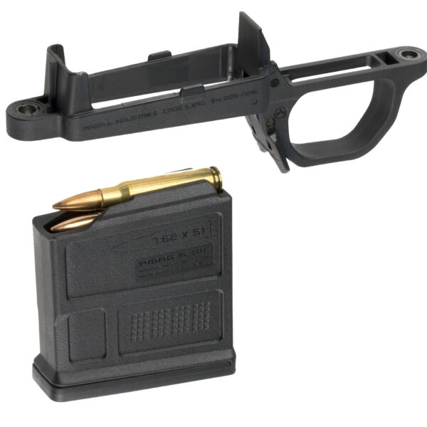 Magpul MAG497-BLK Bolt Action Mag Well Hunter 700 Stock Made of Polymer w/ Black Finish Includes PMAG5 7.62 AC Magazine