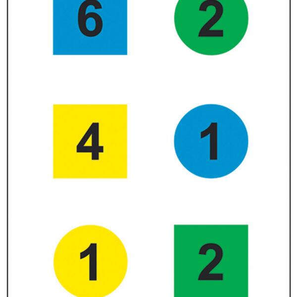 Action Target DT4B100 Training Discretionary Command Circle/Square Paper 23" x 35" Multi-Color 100 Per Box