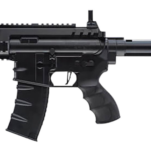 Umarex 2252120 Steel Strike Air Rifle CO2 177 BB Single Shot Or 6  Round Burst Mode, 30rd Drop Free Magazine, 900 BB Capacity Reservoir, Flat Top Picatinny Rail, Flip Up Sights, Adjustable Stock