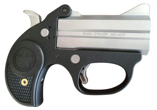 Bond Arms BASL Stinger  380 ACP 2rd 3" Matte Stainless Steel Barrel, Anodized 7075-T6 Aluminum Frame, Rebounding Hammer, Blade Front/Fixed Rear Sights, Rubber Grip, Manual Safety