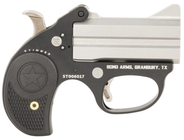 Bond Arms BAST Stinger  22 LR 2rd, 3" Double Matte Stainless Steel Barrel, Anodized Aluminum Frame, Black Nylon Grip, Rebounding Hammer, Crossbolt Safety
