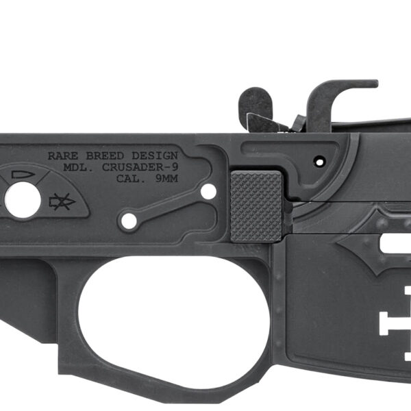 Spikes Tactical STLB960 Rare Breed Crusader  9mm Luger, Black Anodized Aluminum for AR-Platform