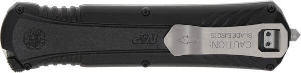 Smith & Wesson Knives 1181878 M&P  3.50" OTF Dagger Plain Satin AUS-8A SS Blade 5.16" Black