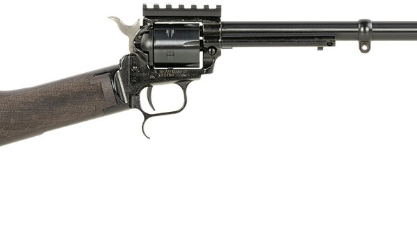 Heritage Mfg BR226B16-PIC Rough Rider Tactical Rancher Full Size 22 LR 6rd 16.12" Black Alloy Steel Barrel, Black Oxide Aluminum Receiver, Black Walnut Fixed Stock, Right Hand