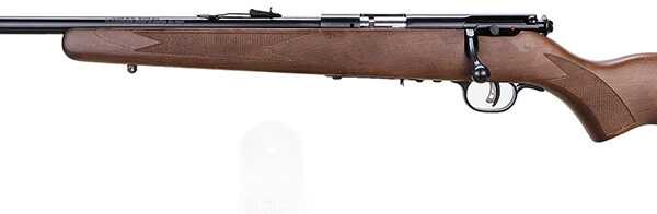 Savage Arms 95700 93 G Full Size 22 WMR 5+1 21" Matte Black Sporter Barrel, Matte Black Drilled & Tapped Carbon Steel Receiver, Satin Hardwood Fixed Stock, Left Hand