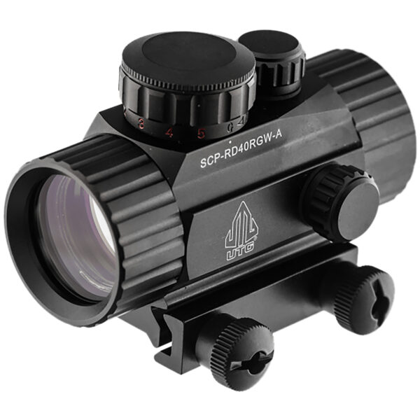 UTG SCPRD40RGWA ITA  Black Anodized 1x 38mm Tube 4 MOA Red/Green CBQ Dot Reticle