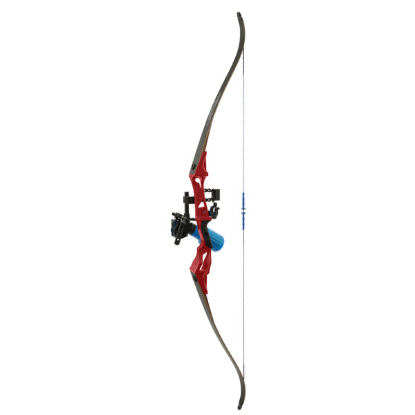 Fin Finder Bank Runner Bowfishing Recurve Package with Winch Pro Bowfishing Reel Red 35 lbs. RH