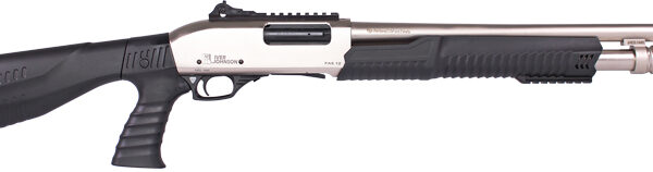 IVER JOHNSON PUMP 12GA 3" 18" - NICKEL QD PISTOL GRIP STOCK