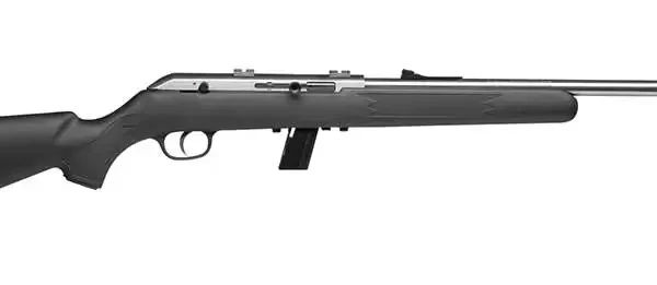 Savage Arms 31000 64 FSS 22 LR Caliber with 10+1 Capacity, 21" Barrel, Matte Stainless Metal Finish, Matte Black Synthetic Stock & No AccuTrigger Right Hand (Full Size)