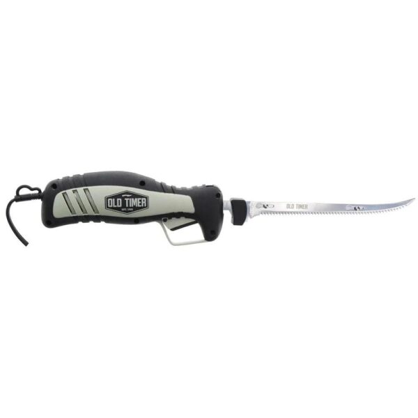 Old Timer 110 Volt Electric Fillet Knife 8" Blade Black and Grey