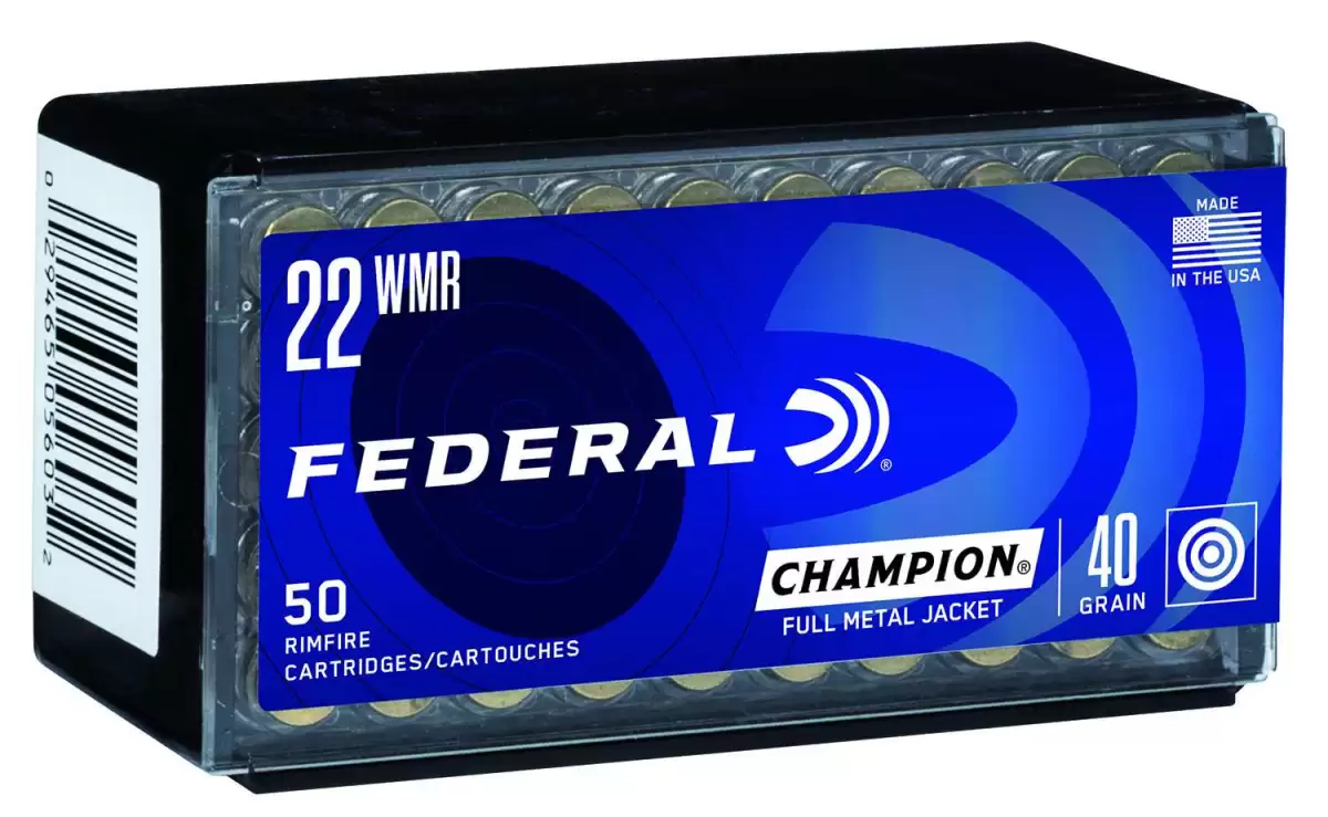 Federal .22 WMR 40gr FMJ Brass – 50rd