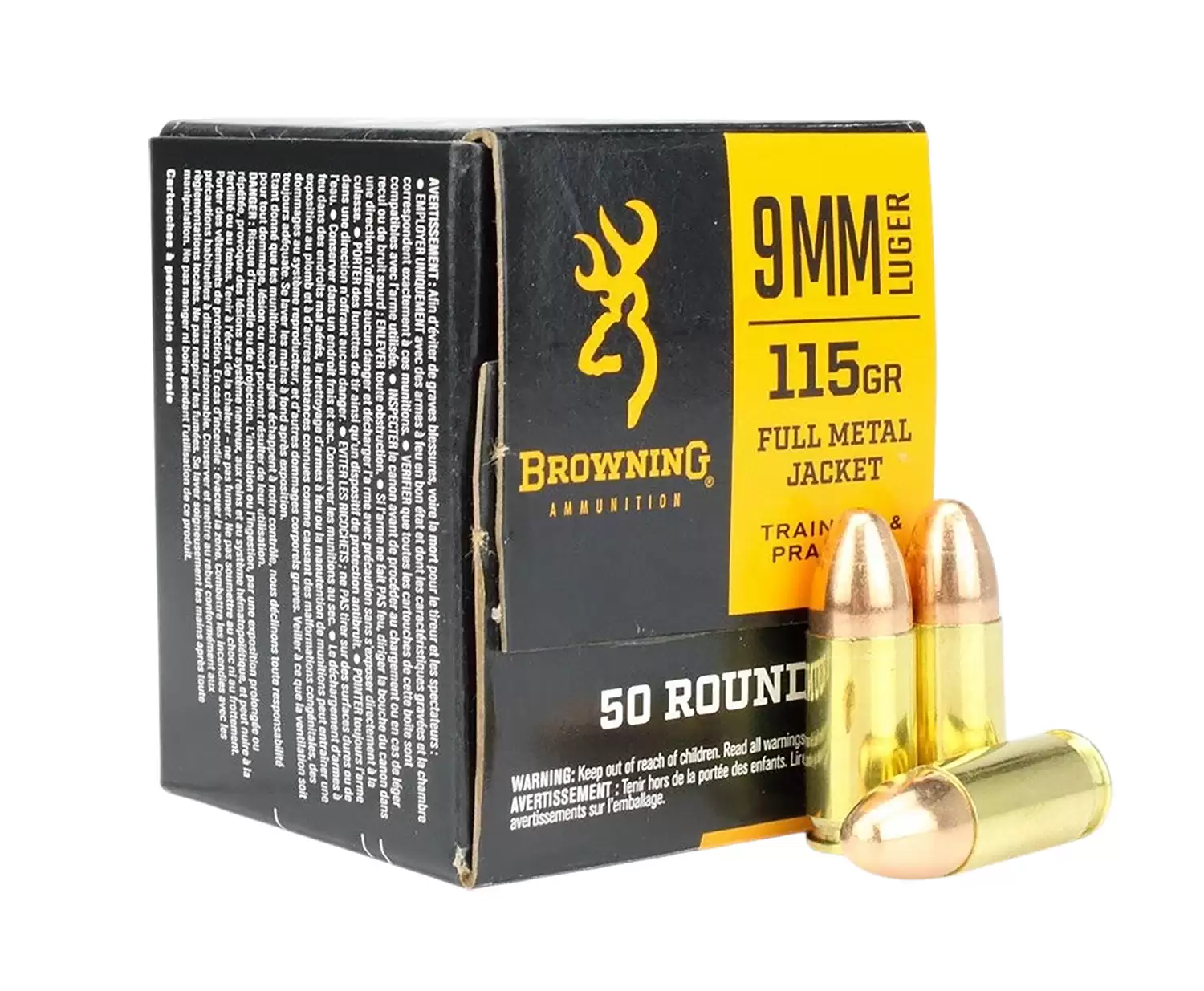browning 9mm Luger 115gr – 50rd