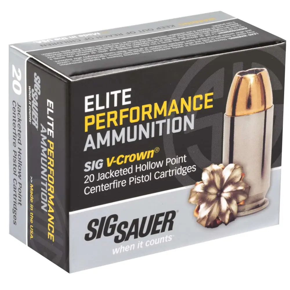 Sig-Sauer .45 ACP 230gr V-CROWN Brass – 20rd