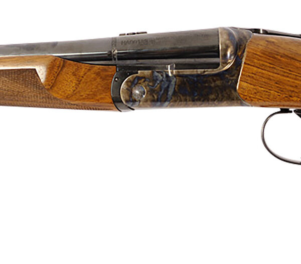 Davide Pedersoli 020S640410 Howdah 45 Colt (LC)/410 Ga 1rd 10.25" Rifled Blue Barrel, Case Hardened Receiver, Manual Extractors, Automatic Safety On The Hammers, Oiled Walnut Stock